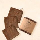 Wash Cloths 3 Pack - Chocolate