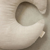 Nursing Pillow & Cover- Moon Shape- Oat Natural