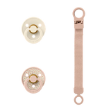 BIBS Colour Dummy & Loop Clip Gift Set - Blush