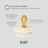 BIBS Pacifier - Colour | Latex | Symmetrical| Ivory/Blush