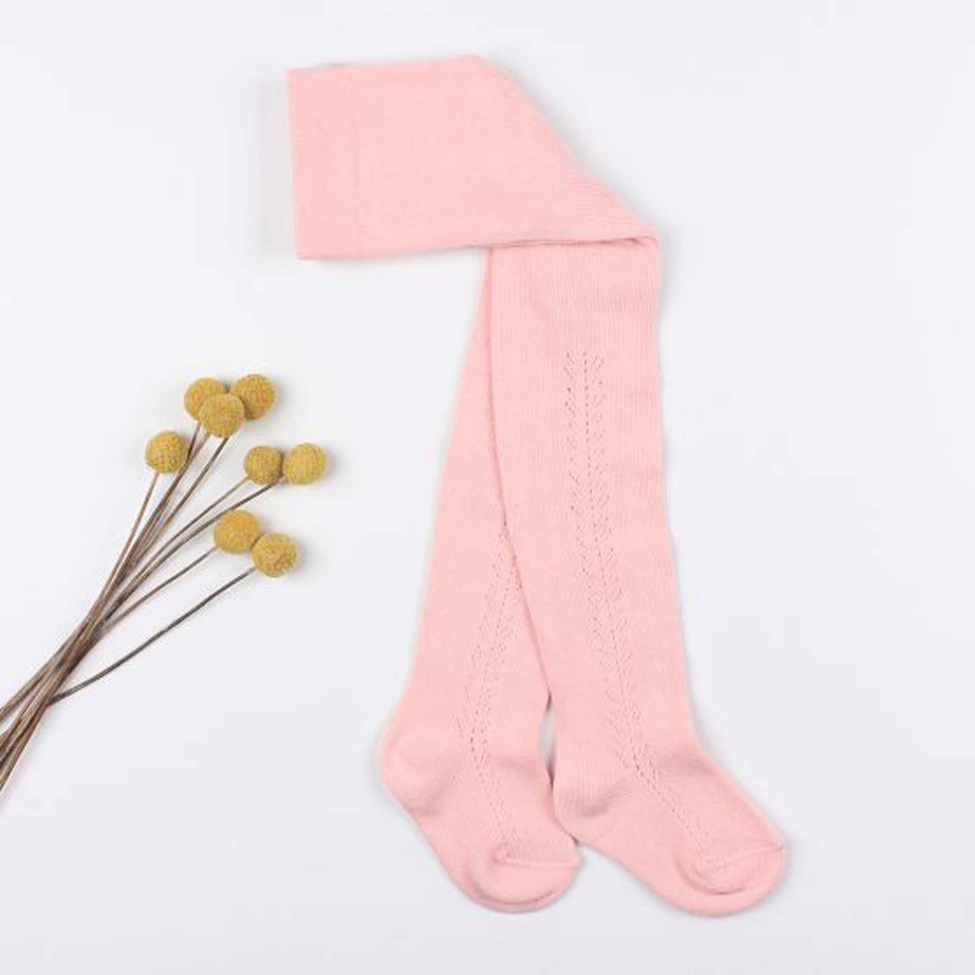 Minihaha Open Work Tights - Pink